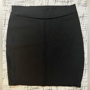 Runes Black Mini Skirt, size S